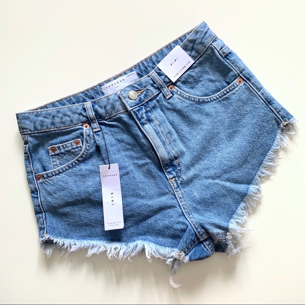 NEW Topshop Kiri Denim Shorts